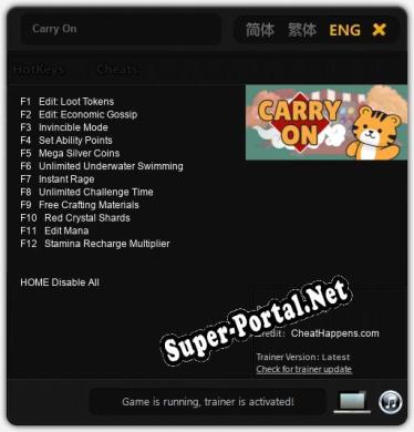 Трейнер для Carry On [v1.0.4]