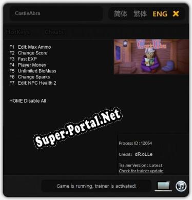 CastleAbra: ТРЕЙНЕР И ЧИТЫ (V1.0.39)