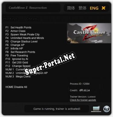 CastleMiner Z Resurrection: ТРЕЙНЕР И ЧИТЫ (V1.0.90)
