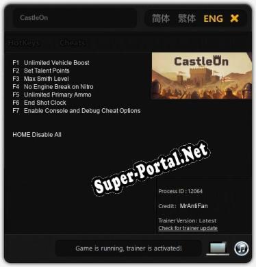 CastleOn: Читы, Трейнер +7 [MrAntiFan]