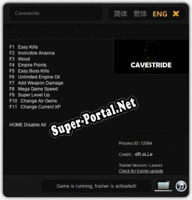 Cavestride: Трейнер +11 [v1.4]