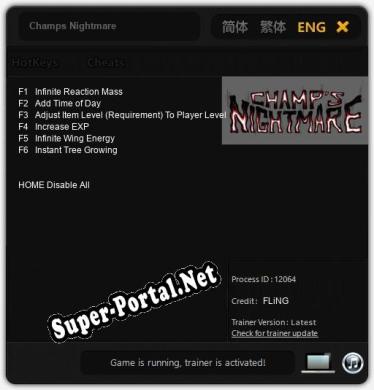 Champs Nightmare: Трейнер +6 [v1.7]