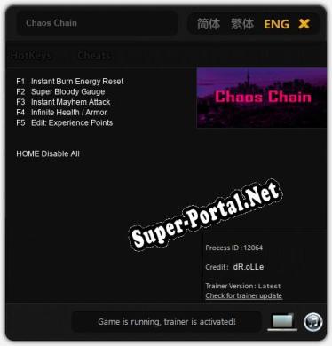 Chaos Chain: ТРЕЙНЕР И ЧИТЫ (V1.0.34)