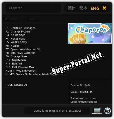 Трейнер для Chaperon [v1.0.1]