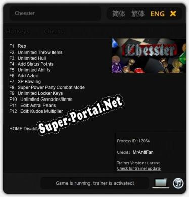 Chesster: Читы, Трейнер +12 [MrAntiFan]