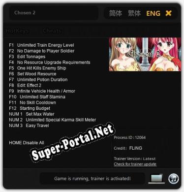 Трейнер для Chosen 2 [v1.0.2]