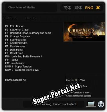 Chronicles of Merlin: Читы, Трейнер +14 [MrAntiFan]
