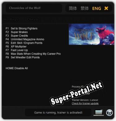 Трейнер для Chronicles of the Wolf [v1.0.6]
