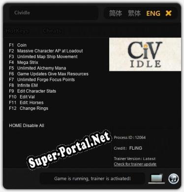 Трейнер для Cividle [v1.0.8]