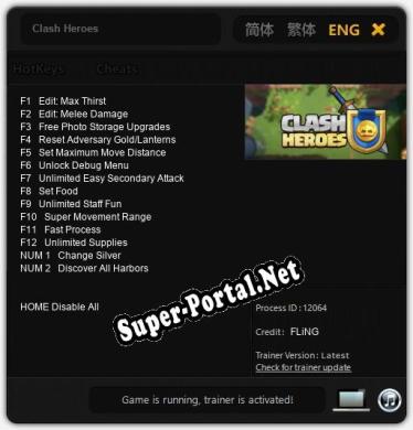 Clash Heroes: ТРЕЙНЕР И ЧИТЫ (V1.0.30)