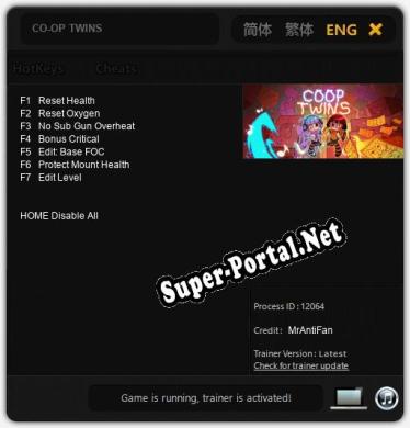 CO-OP TWINS: ТРЕЙНЕР И ЧИТЫ (V1.0.70)