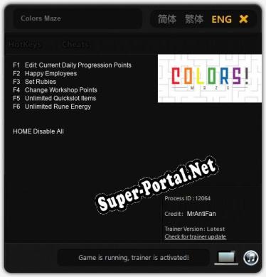 Colors Maze: Читы, Трейнер +6 [MrAntiFan]
