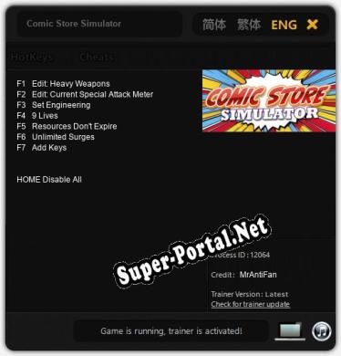 Трейнер для Comic Store Simulator [v1.0.6]