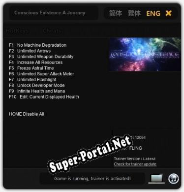 Трейнер для Conscious Existence A Journey Within [v1.0.2]