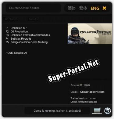 Трейнер для Counter-Strike Source [v1.0.9]