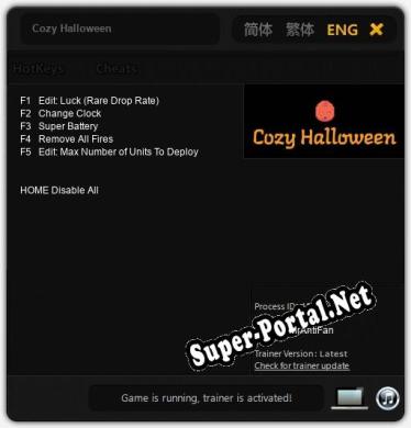 Cozy Halloween: Трейнер +5 [v1.4]