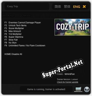 Трейнер для Cozy Trip [v1.0.6]