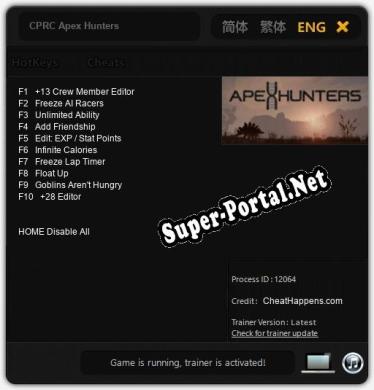 CPRC Apex Hunters: Читы, Трейнер +10 [CheatHappens.com]