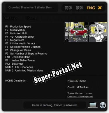 Crowded Mysteries 2 Winter Romance: ТРЕЙНЕР И ЧИТЫ (V1.0.29)