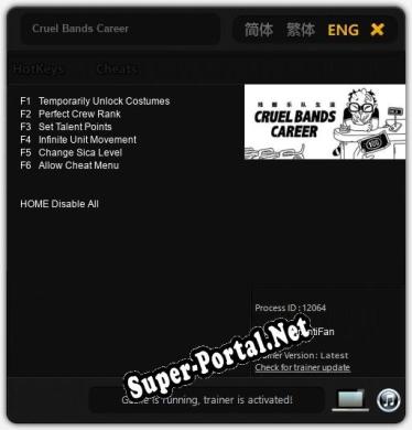 Трейнер для Cruel Bands Career [v1.0.9]