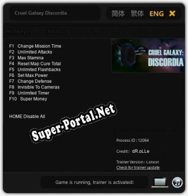 Cruel Galaxy Discordia: Трейнер +10 [v1.3]