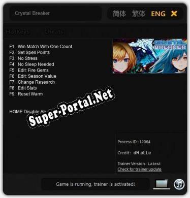 Crystal Breaker: Читы, Трейнер +9 [dR.oLLe]