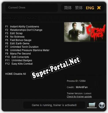 Трейнер для Cursed Ones [v1.0.1]