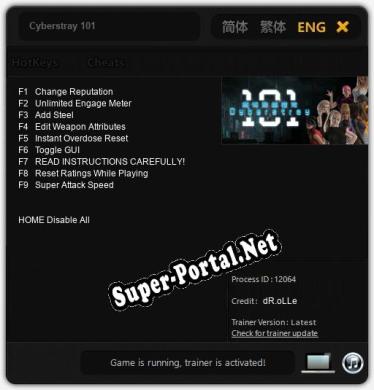 Cyberstray 101: ТРЕЙНЕР И ЧИТЫ (V1.0.22)