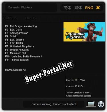 Danmaku Fighters: Читы, Трейнер +11 [FLiNG]