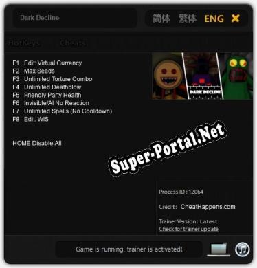 Dark Decline: Трейнер +8 [v1.9]