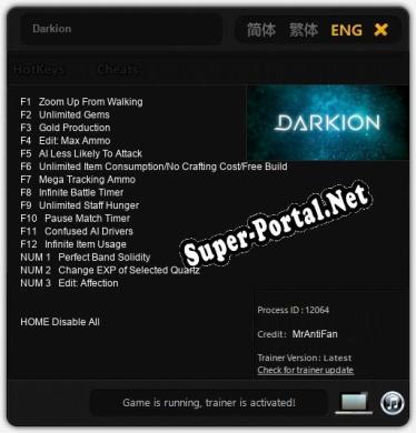 Darkion: Читы, Трейнер +15 [MrAntiFan]