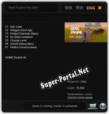 Трейнер для Dead Engine Day Zero [v1.0.9]