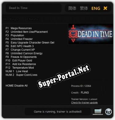 Dead In Time: Трейнер +14 [v1.3]