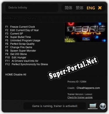 Трейнер для Debris Infinity [v1.0.8]
