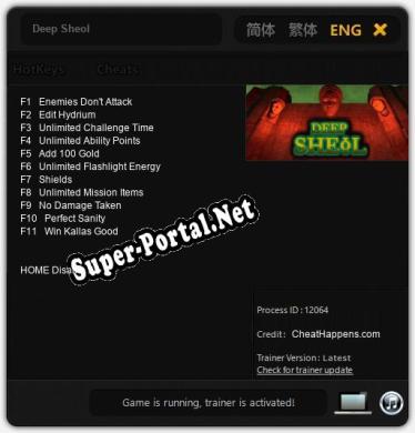 Трейнер для Deep Sheol [v1.0.6]