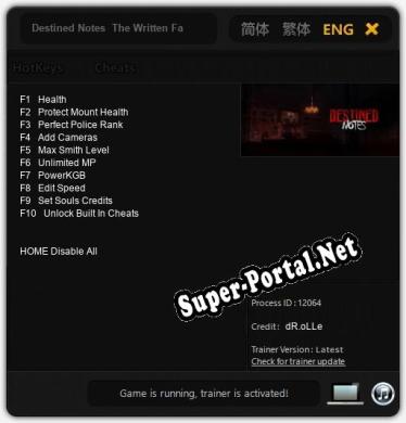 Destined Notes  The Written Fate: Читы, Трейнер +10 [dR.oLLe]