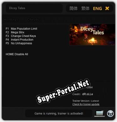 Dicey Tales: ТРЕЙНЕР И ЧИТЫ (V1.0.92)