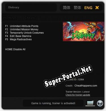 Diebrary: Трейнер +5 [v1.6]