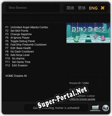 Dino Domino: Трейнер +12 [v1.2]