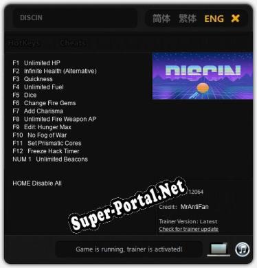DISCIN: Трейнер +13 [v1.9]