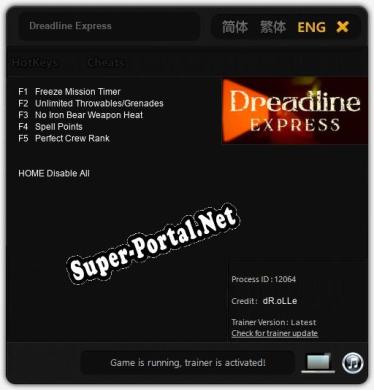 Dreadline Express: Трейнер +5 [v1.4]