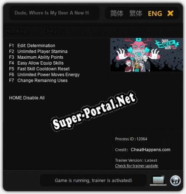 Dude, Where Is My Beer A New Hop: Трейнер +7 [v1.4]