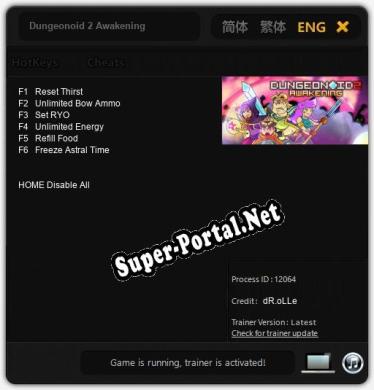 Трейнер для Dungeonoid 2 Awakening [v1.0.3]