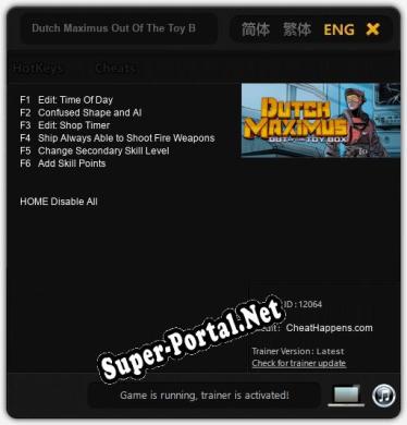 Трейнер для Dutch Maximus Out Of The Toy Box [v1.0.8]