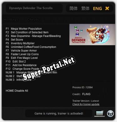 Dynastys Defender The Scrolls Curse: Читы, Трейнер +15 [FLiNG]