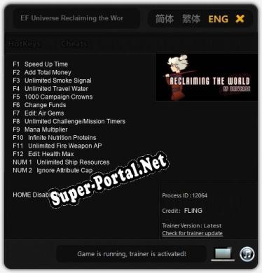 EF Universe Reclaiming the World: Читы, Трейнер +14 [FLiNG]