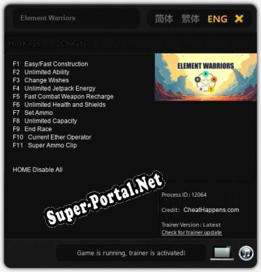 Трейнер для Element Warriors [v1.0.5]