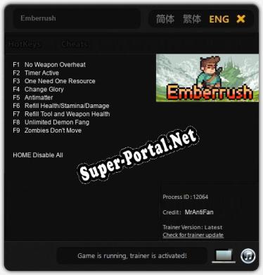 Emberrush: Трейнер +9 [v1.2]