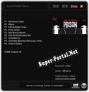 End Of Death Prison: Трейнер +9 [v1.9]