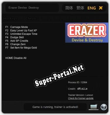 Erazer Devise  Destroy: Читы, Трейнер +7 [dR.oLLe]